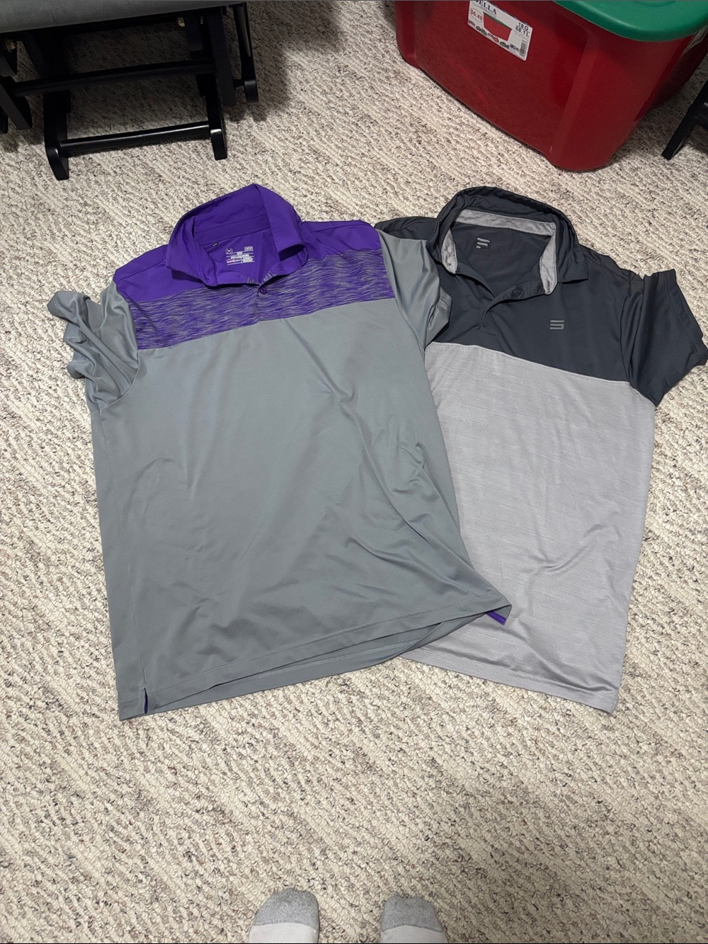 Under Armour Grey and Purple Men's Performance Polo